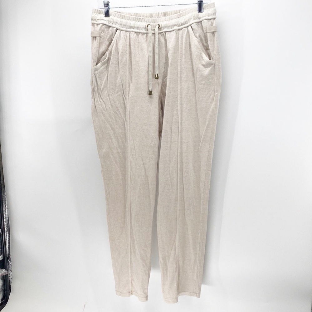 WRAP London elastic waist draw string hemp cotton blend lagenlook pockets relax